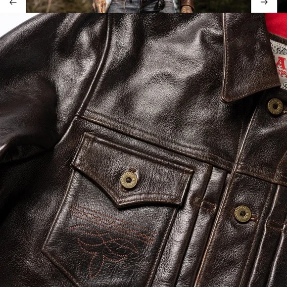 Master Supply Brown Leather Jacket - Excellent Patina